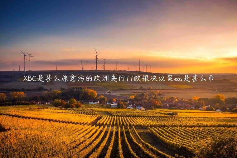 XBC是甚么原意污的欧洲央行11欧银决议案eos是甚么币