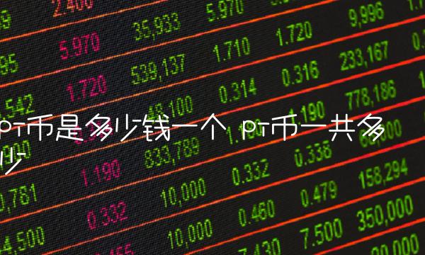 pi币是多少钱一个 pi币一共多少