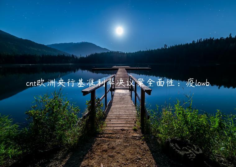 cnt欧洲央行基准利率决议案全面性：疫lowb