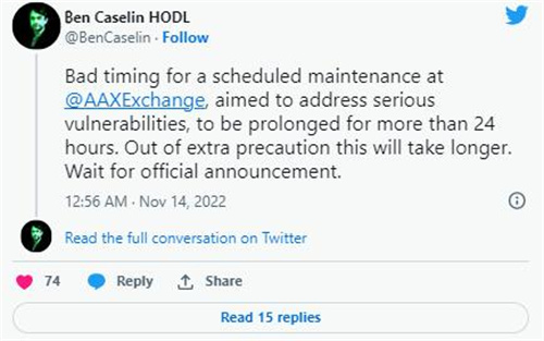AAX重申提款暂停与FTX蔓延无关2