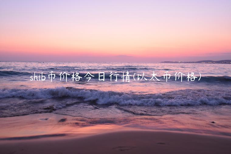 shib币价格今日行情(以太币价格)