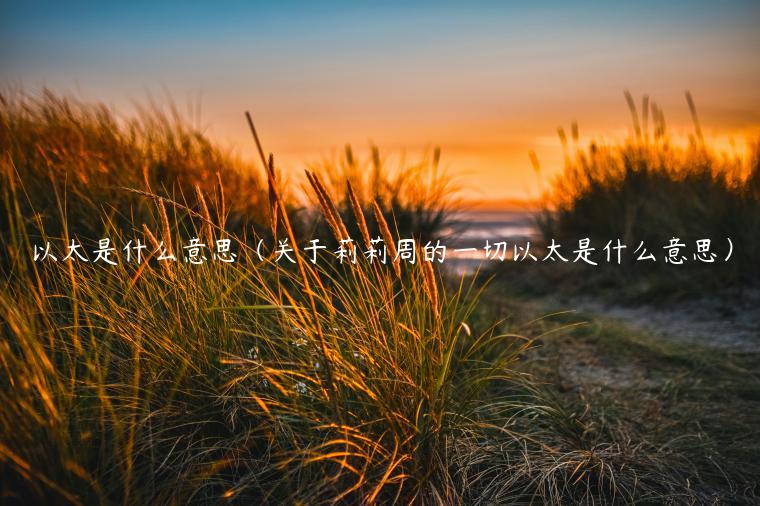 以太是什么意思（关于莉莉周的一切以太是什么意思）