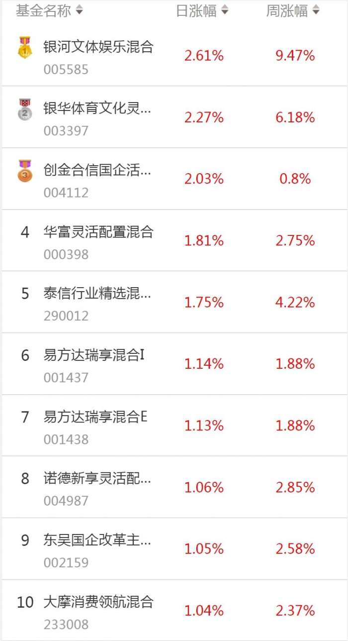 排名前十的混合型基金（排名前十的混合型基金公司）