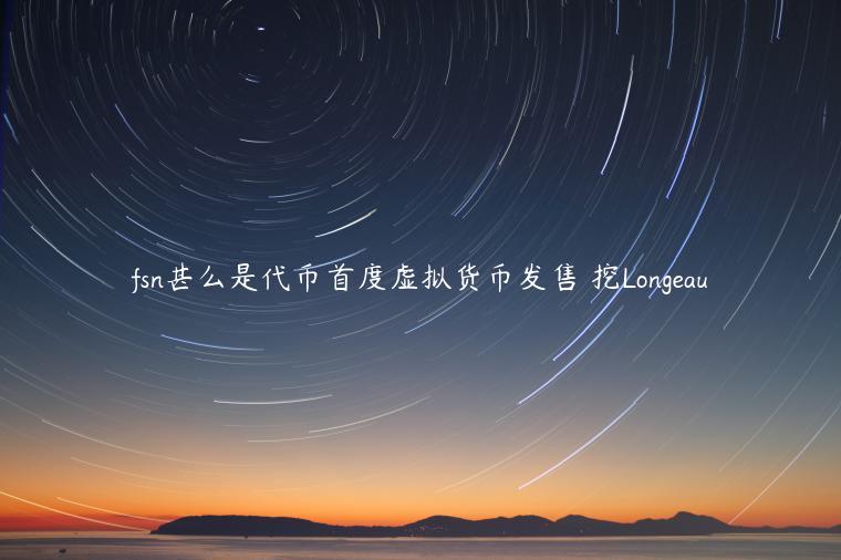 fsn甚么是代币首度虚拟货币发售 挖Longeau