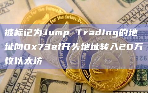 被标记为Jump Trading的地址向0x73af开头地址转入20万枚以太坊