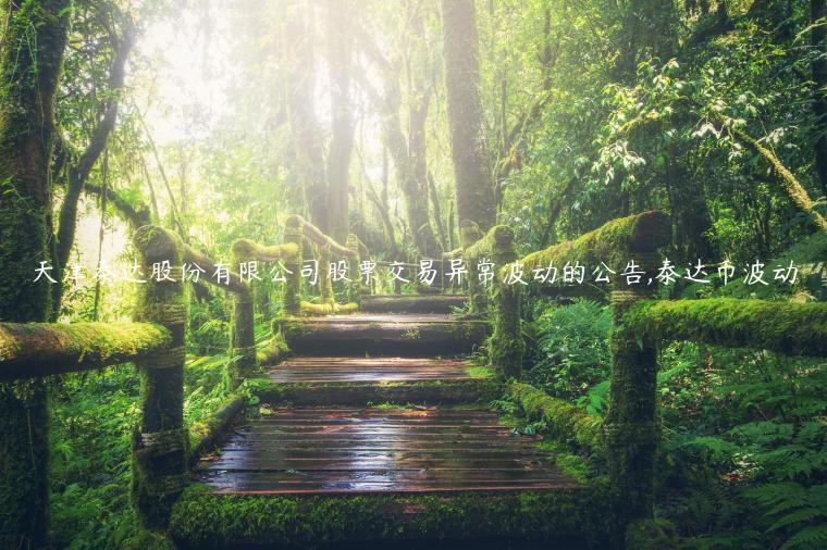天津泰达股份有限公司股票交易异常波动的公告,泰达币波动插图 天津泰达股份有限公司股票交易异常波动的公告,泰达币波动