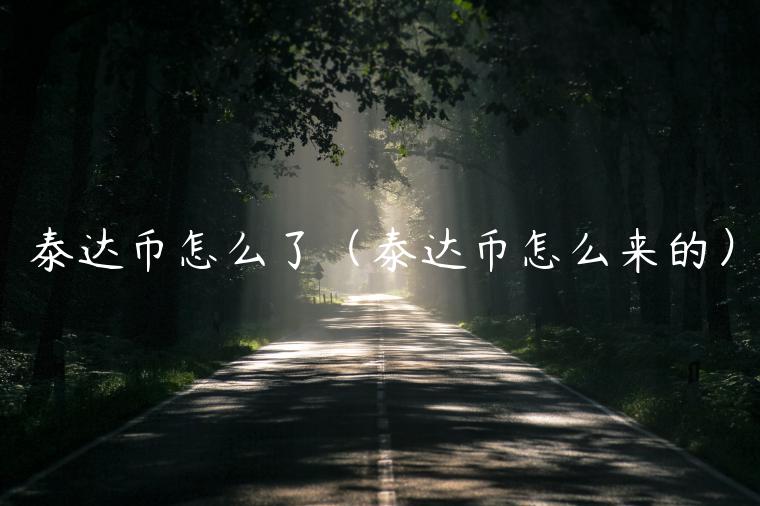 泰达币怎么了（泰达币怎么来的）