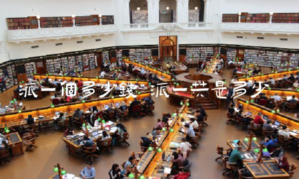 派一个多少钱 派一共是多少