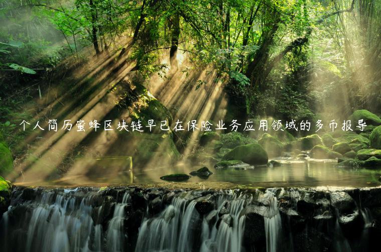 僴个人简历蜜蜂区块链早已在保险业务应用领域的多币报导