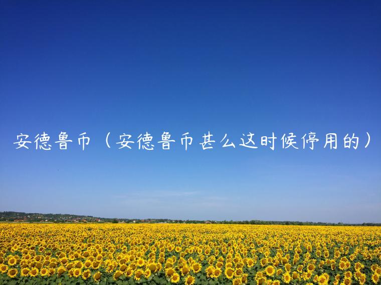 安德鲁币（安德鲁币甚么这时候停用的）