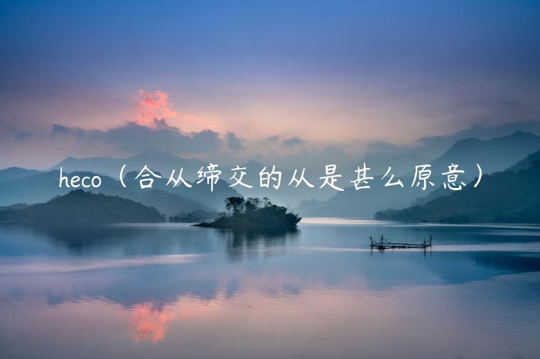heco（合从缔交的从是甚么原意）
