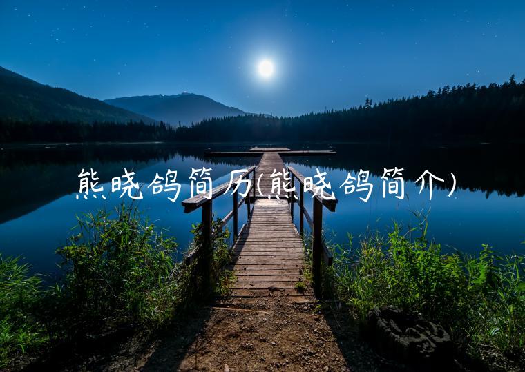 熊晓鸽简历(熊晓鸽简介)