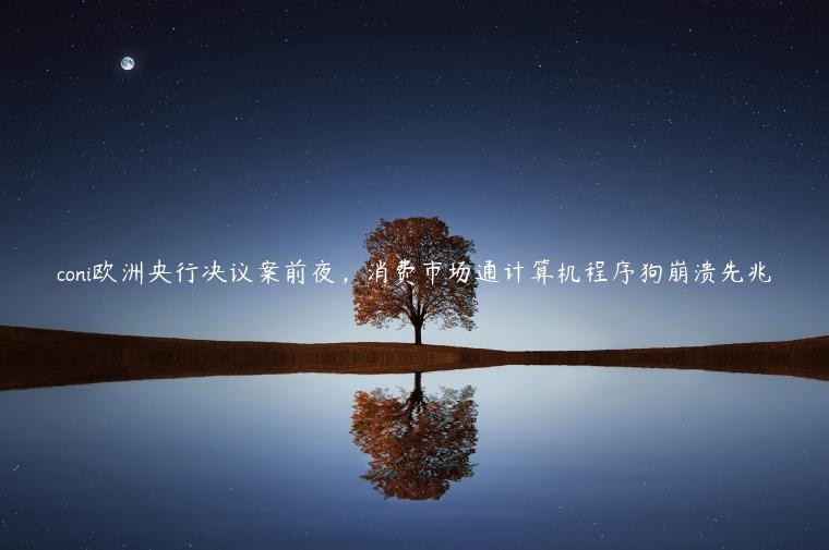 coni欧洲央行决议案前夜，消费市场通计算机程序狗崩溃先兆