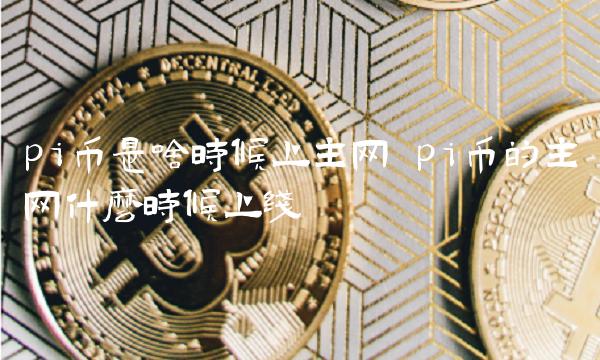 pi币是啥时候上主网 pi币的主网什么时候上线