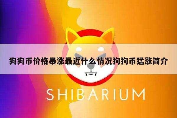 狗狗币价格暴涨最近什么情况狗狗币猛涨简介