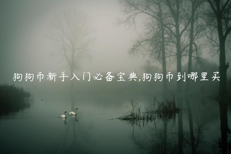 狗狗币新手入门必备宝典,狗狗币到哪里买插图 狗狗币新手入门必备宝典,狗狗币到哪里买