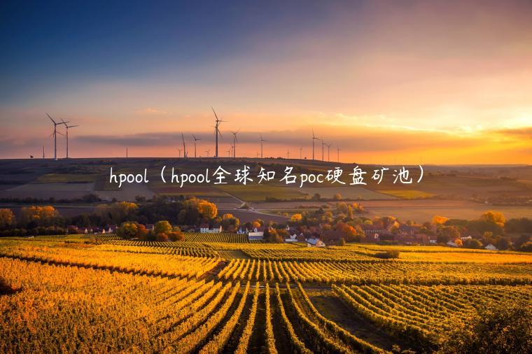 hpool（hpool全球知名poc硬盘矿池）
