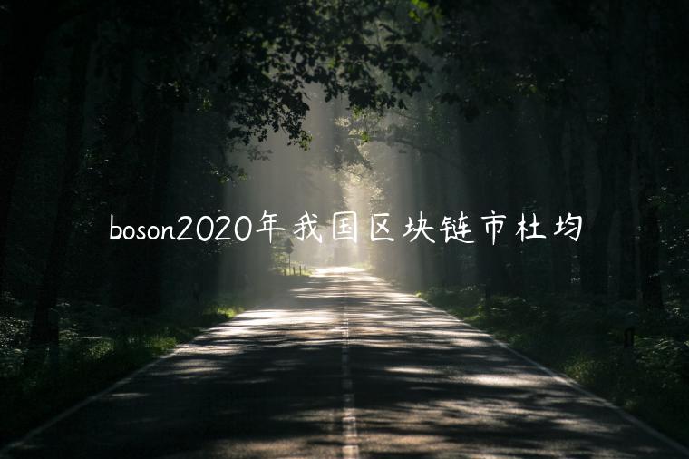 boson2020年我国区块链市杜均