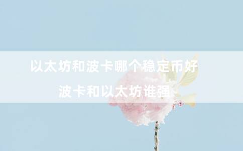 以太坊和波卡哪个稳定币好（波卡和以太坊谁强）