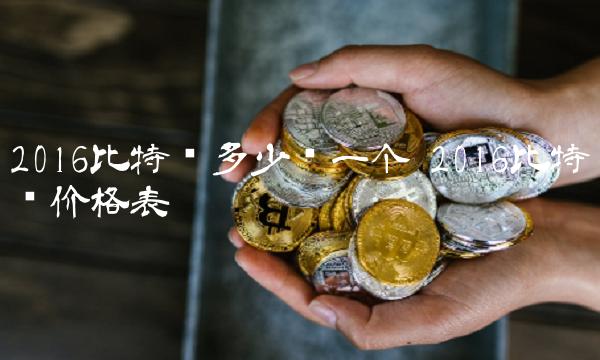 2016比特币多少钱一个 2016比特币价格表