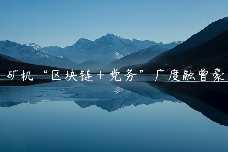 矿机“区块链+党务”广度融曾豪插图 矿机“区块链+党务”广度融曾豪