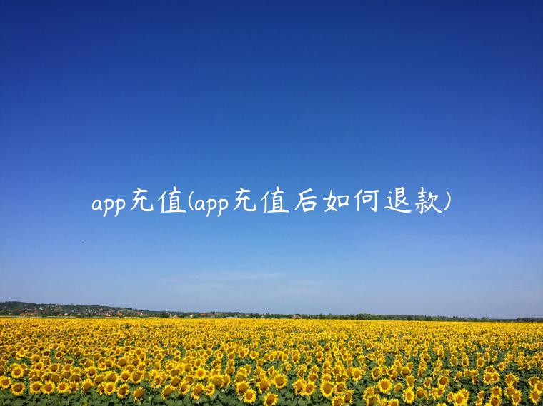 app充值(app充值后如何退款) app充值(app充值后如何退款)