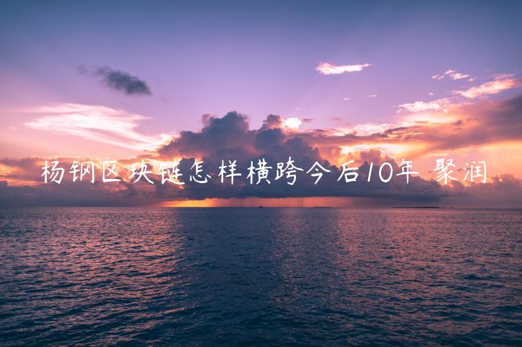 杨钢区块链怎样横跨今后10年 聚润