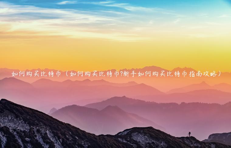如何购买比特币（如何购买比特币?新手如何购买比特币指南攻略）