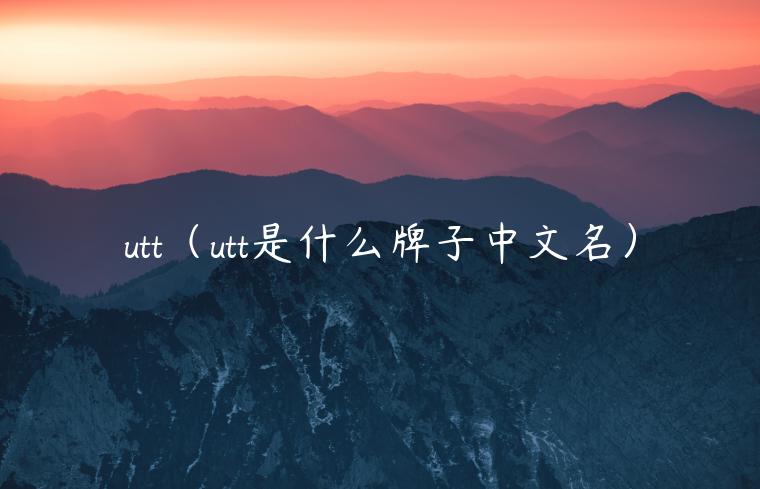utt（utt是什么牌子中文名）