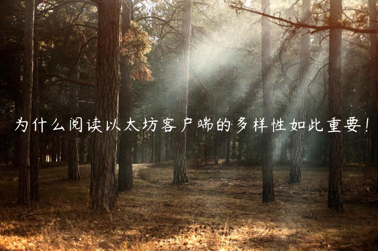 为什么阅读以太坊客户端的多样性如此重要！