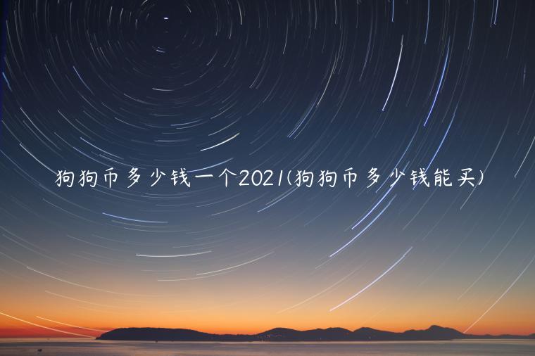 狗狗币多少钱一个2021(狗狗币多少钱能买)插图 狗狗币多少钱一个2021(狗狗币多少钱能买)