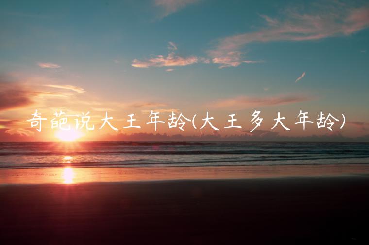奇葩说大王年龄(大王多大年龄)插图 奇葩说大王年龄(大王多大年龄)