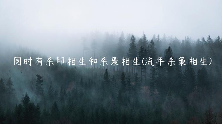 同时有杀印相生和杀枭相生(流年杀枭相生)