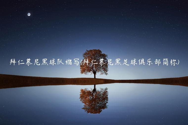 拜仁慕尼黑球队缩写(拜仁慕尼黑足球俱乐部简称)