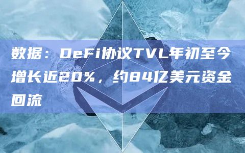 数据：DeFi协议TVL年初至今增长近20%，约84亿美元资金回流