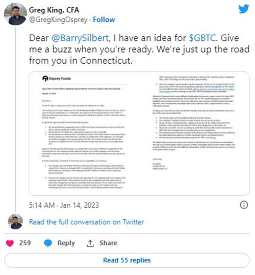 Osprey起诉Grayscale歪曲GBTC ETF批准的可能性1