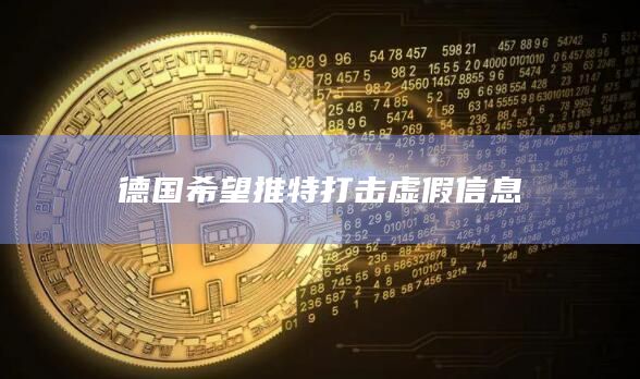 德国希望推特打击虚假信息