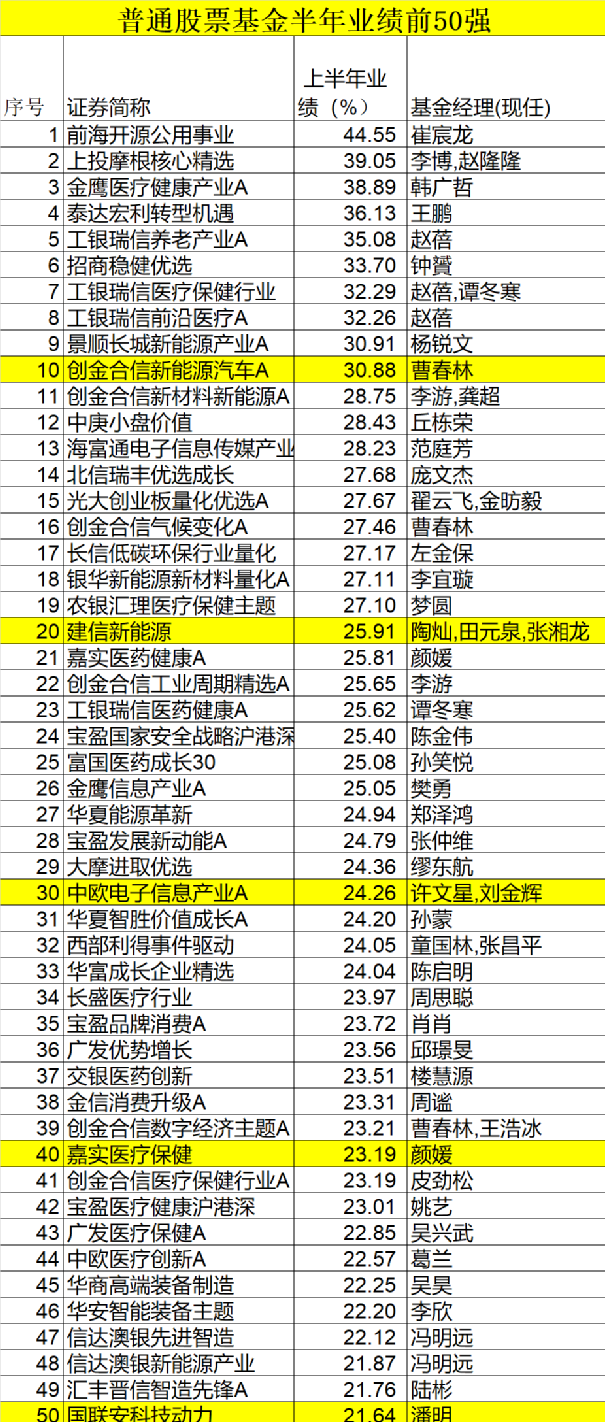 股票基金排名前十（股票基金排名前十名业绩排行榜）