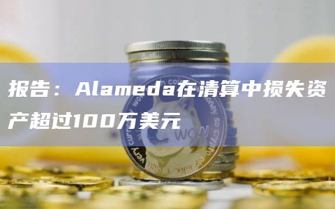 报告：Alameda在清算中损失资产超过100万美元