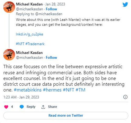 Hermès v MetaBirkin：NFT 商标纠纷将在曼哈顿开庭审理