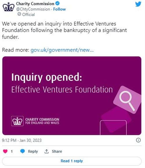 英国监管机构调查与FTX相关的慈善机构