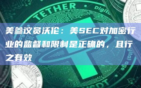 美参议员沃伦:美SEC对加密行业的监督和限制是正确的,且行之有效