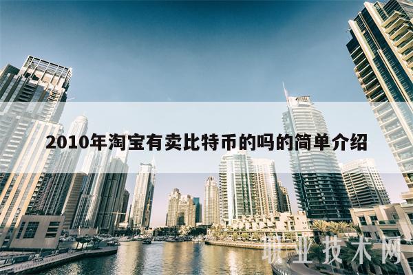2010年淘宝有卖比特币的吗的简单介绍