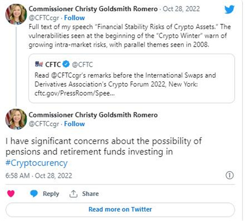 CFTC专员将加密货币传染风险与 2008年金融危机进行比较