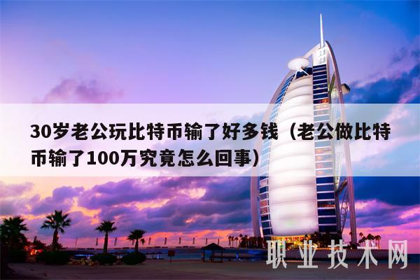 30岁老公玩比特币输了好多钱（老公做比特币输了100万究竟怎么回事）