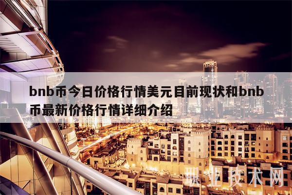 bnb币今日价格行情美元目前现状和bnb币最新价格行情详细介绍