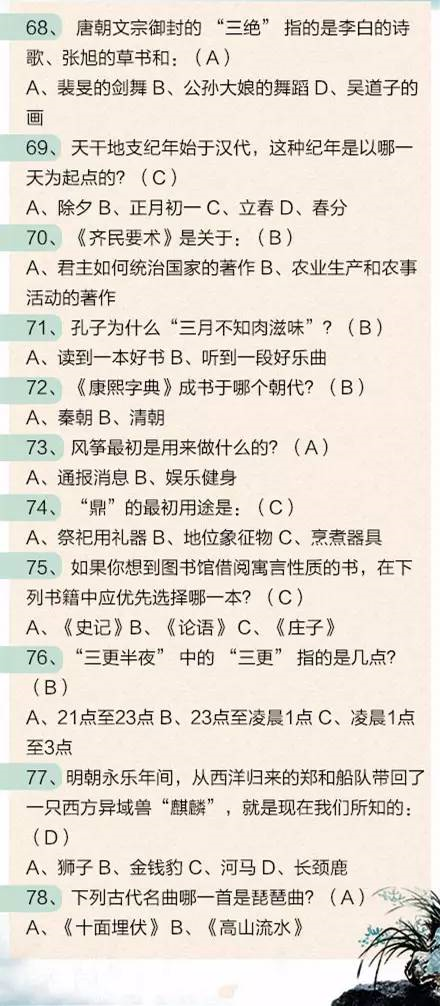 常识题库及答案(历史常识题库及答案)