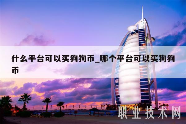 什么平台可以买狗狗币_哪个平台可以买狗狗币插图 什么平台可以买狗狗币_哪个平台可以买狗狗币