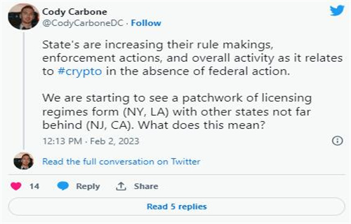 美国各州与加密货币相关的执法行动在2022年急剧上升