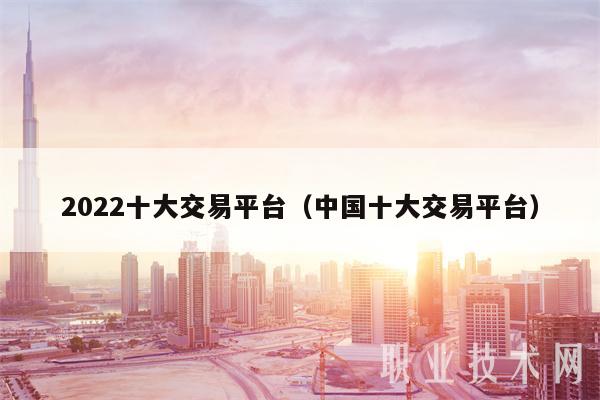 2022十大交易平台（中国十大交易平台）